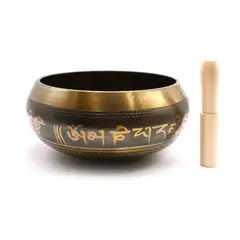 MUNDO MAGIA - Set Cuenco Tibetano De Nepal Sonido De Buda 8cm + Baqueta
