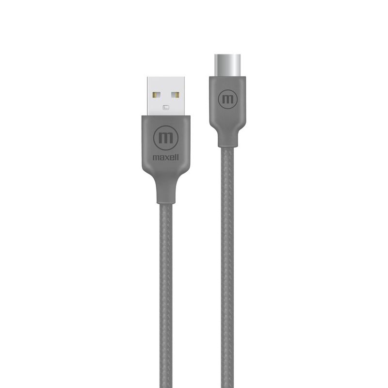 MAXELL - Cable Trenzado Usb A Usb-c Maxell 2 Metros Carga Rápida Gris