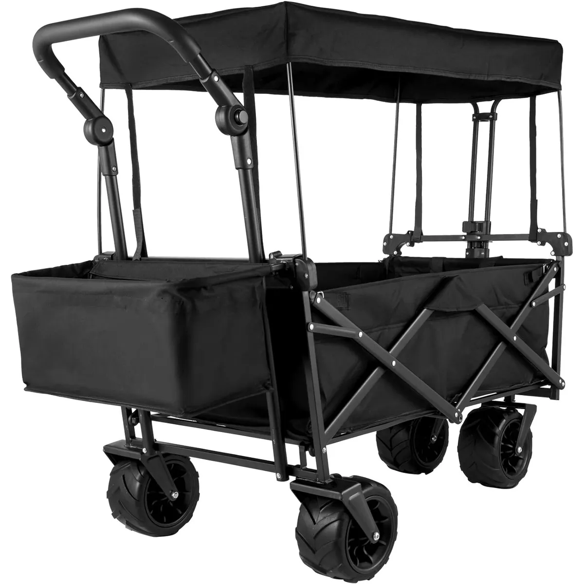 YOMYM - Carrito De Paseo Plegable 3 En 1 Portátil Cubierto 83×51×105 CM