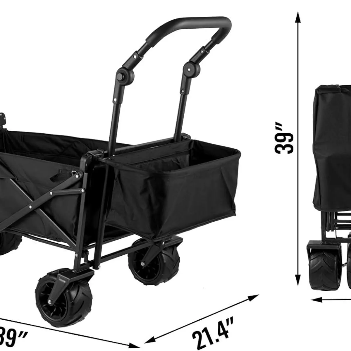 YOMYM - Carrito De Paseo Plegable 3 En 1 Portátil Cubierto 83×51×105 CM