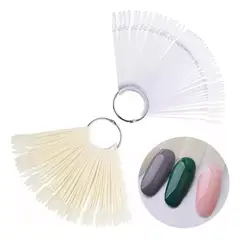 GENERICO - Muestrario De 50 Tips (uñas) Para Practicar Manicure HUESO