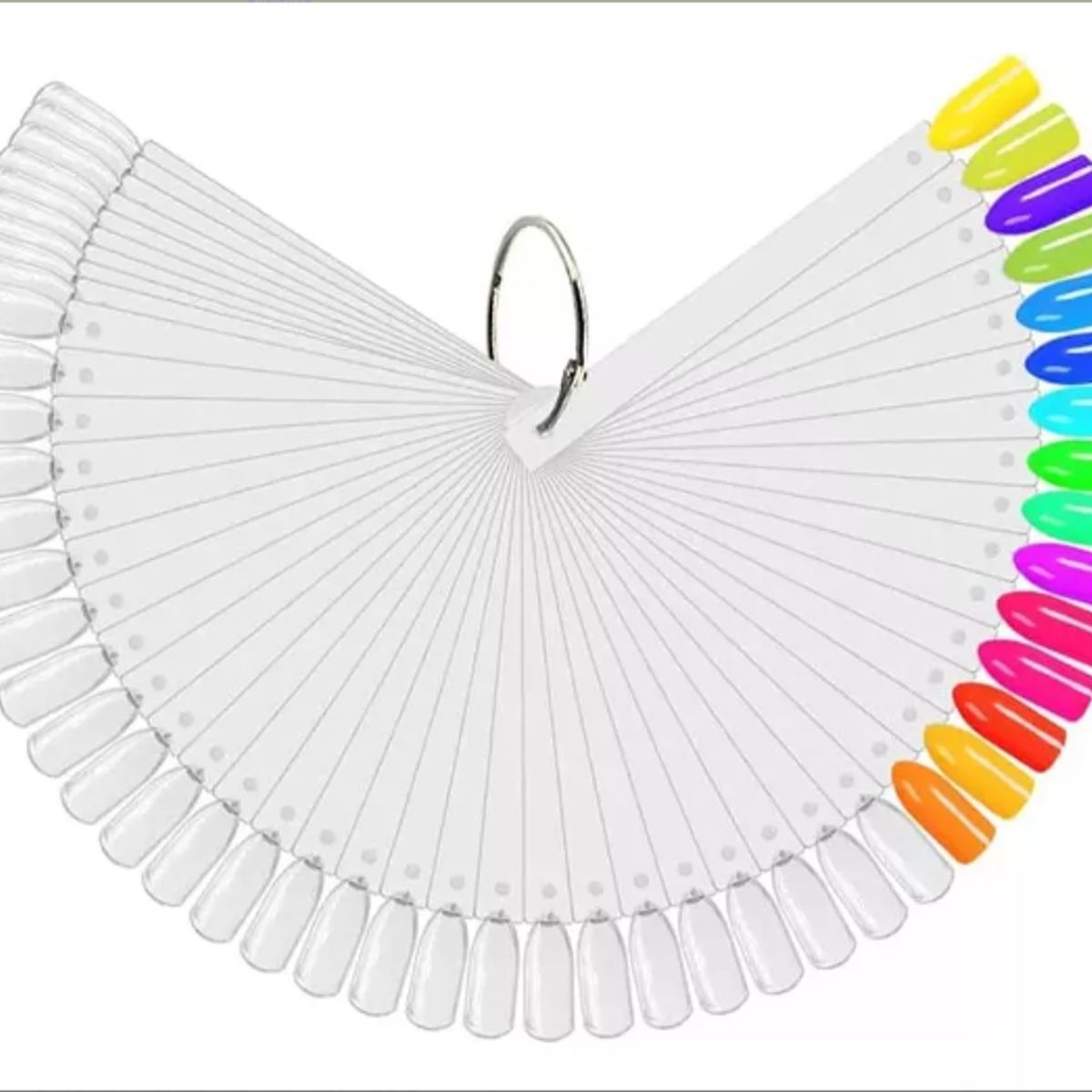 GENERICO - Muestrario De 50 Tips  Para Practicar Manicure Transparente