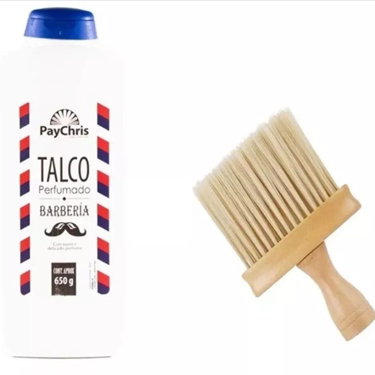 GENERICO - Talco Barbería +  Botapelo Madera Barberia Barba Peluqueria