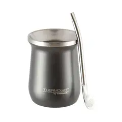 GENERICO - SET MATERO ACERO INOXIDABLE 260 ML C/BOMBILLA