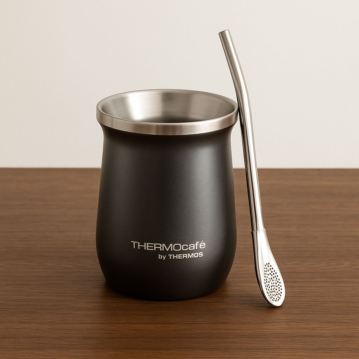 GENERICO - SET MATERO ACERO INOXIDABLE 260 ML C/BOMBILLA