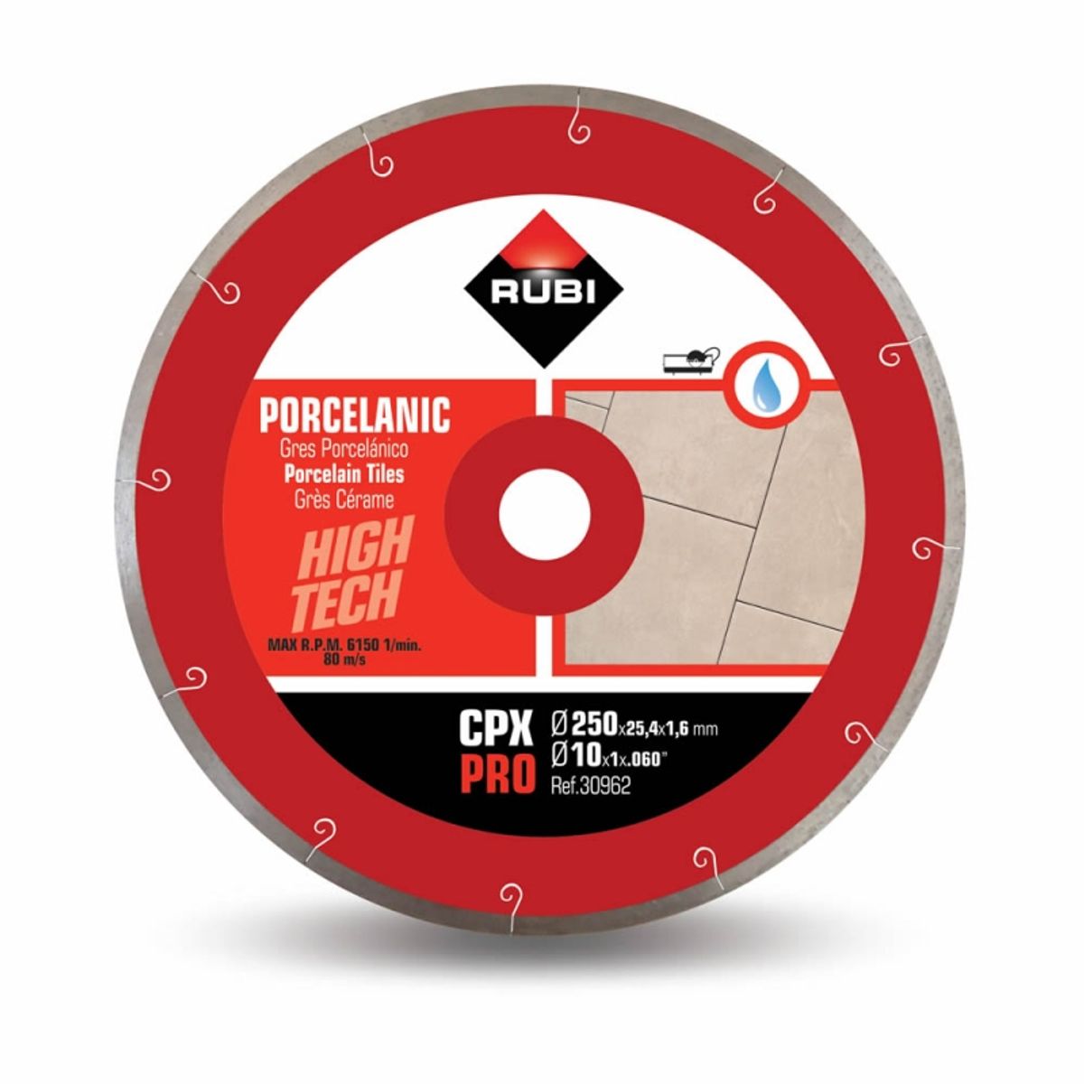 RUBI - Disco Diamante Continuo Cpx 250 Mm Pro #30962