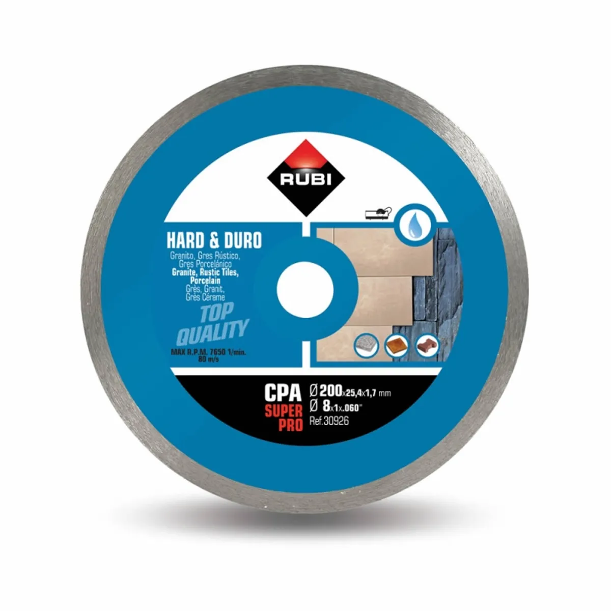 RUBI - Disco Diamante Cpa 200 Mm Superpro 30926  Mat. Duros