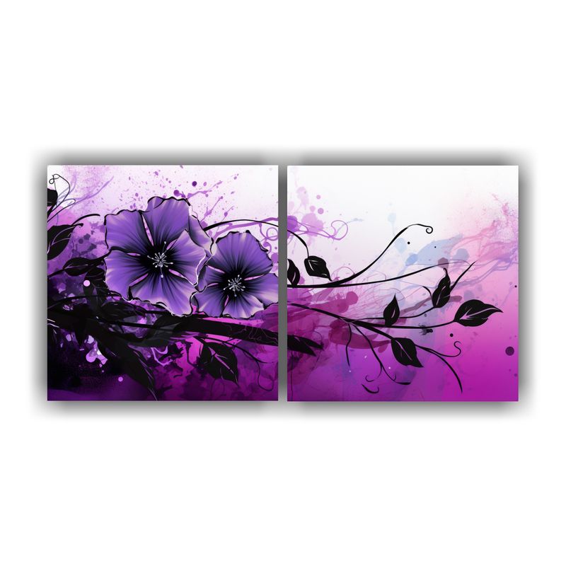 GENERICO - Pinturas Decorativas En Estilo Neonoir Con Composición Equi 160x80cm