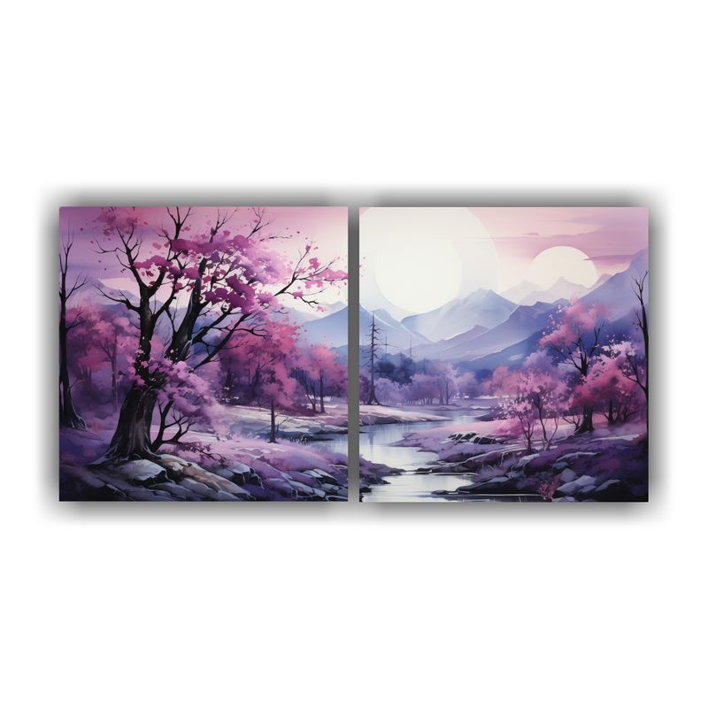 GENERICO - Pinturas Decorativas De Paisaje Forestal En Sumie Con Dimens 160x80cm
