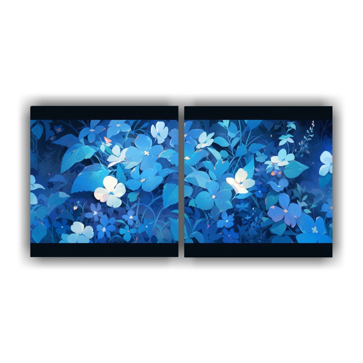 GENERICO - 2 Bellas Artes Hermoso Fantasia Turquesa Y Azul Colores Atm 160x80cm