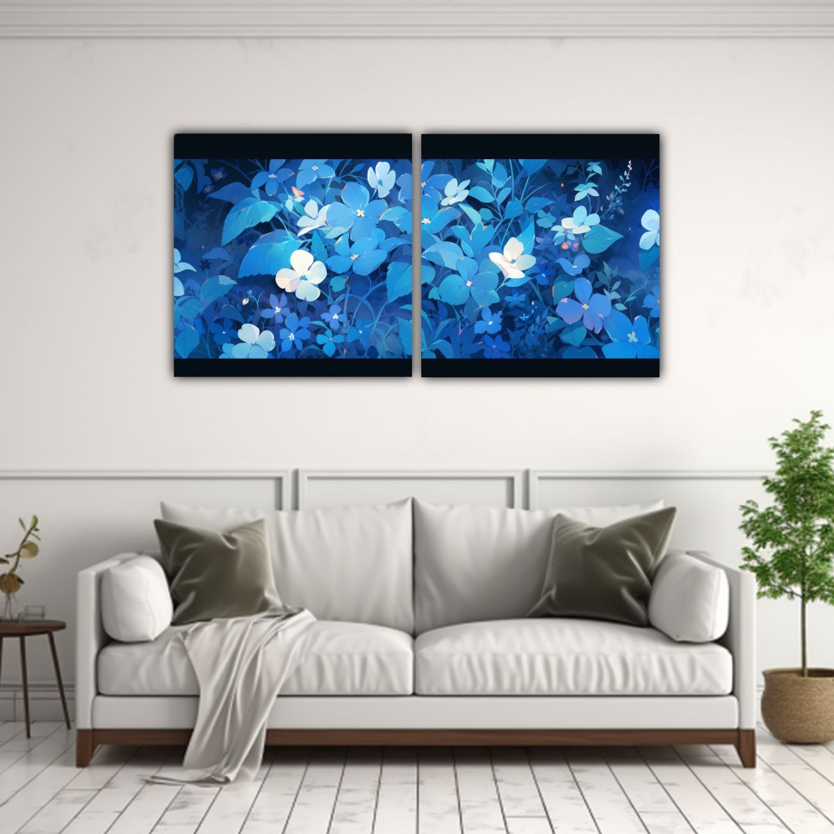 GENERICO - 2 Bellas Artes Hermoso Fantasia Turquesa Y Azul Colores Atm 160x80cm