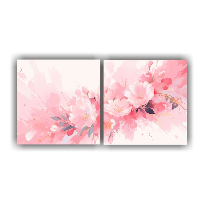 GENERICO - Pinturas Decorativas En Colores Blanco Y Rosa, Con Sensibili 160x80cm