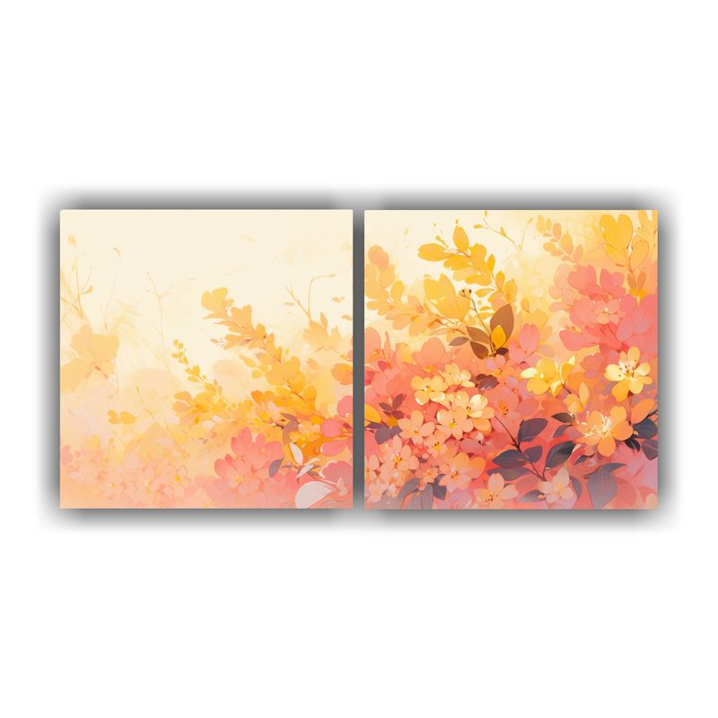 GENERICO - Pinturas Decorativas En Estilo Urbano Amarillo Y Rosa Con At 160x80cm