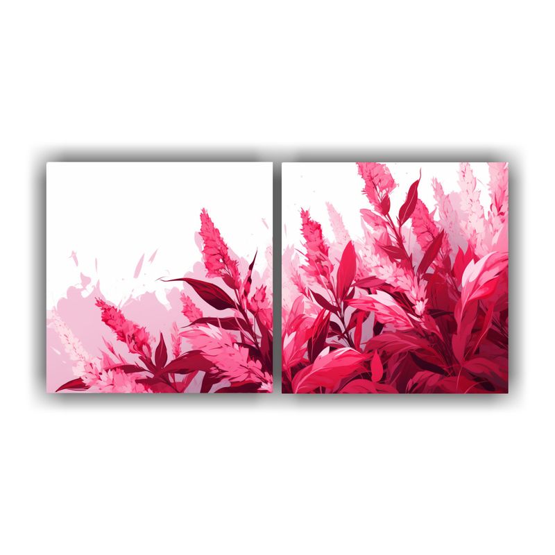GENERICO - Pinturas De Decoración De Dos Telas En Bastidor Finas Líne 160x80cm