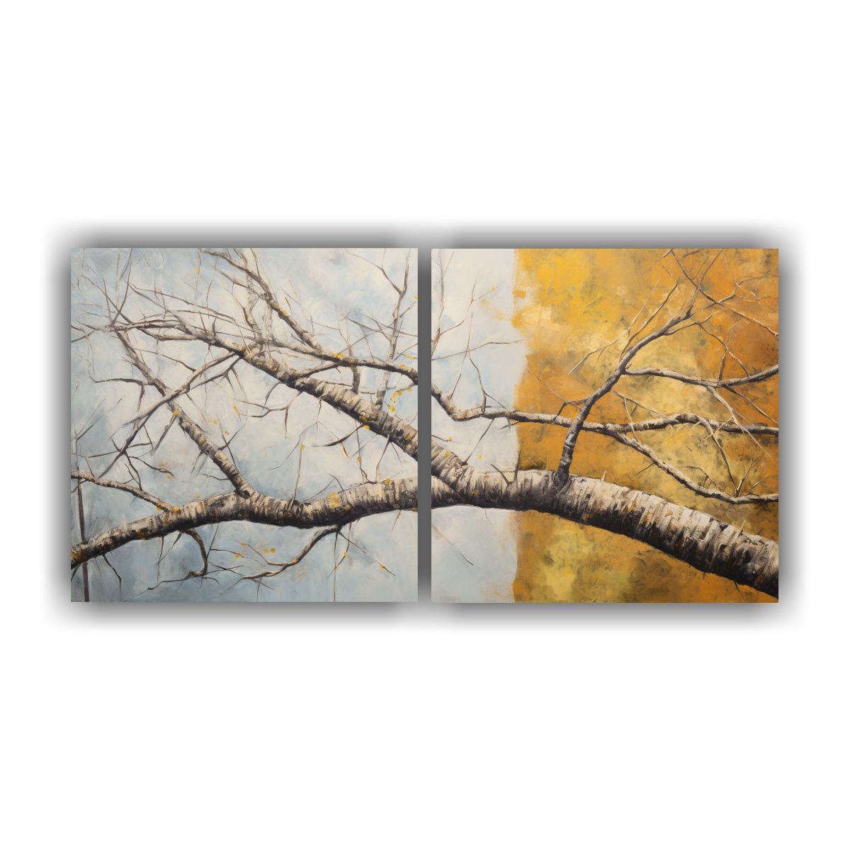 GENERICO - Lindos Lienzos Decorativos Describen Un Bosque De Álamos Pi 160x80cm