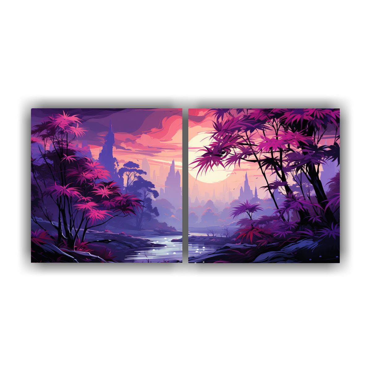 GENERICO - Pinturas Decorativas Díptico Vanguardia Fantástico Bamboo  160x80cm