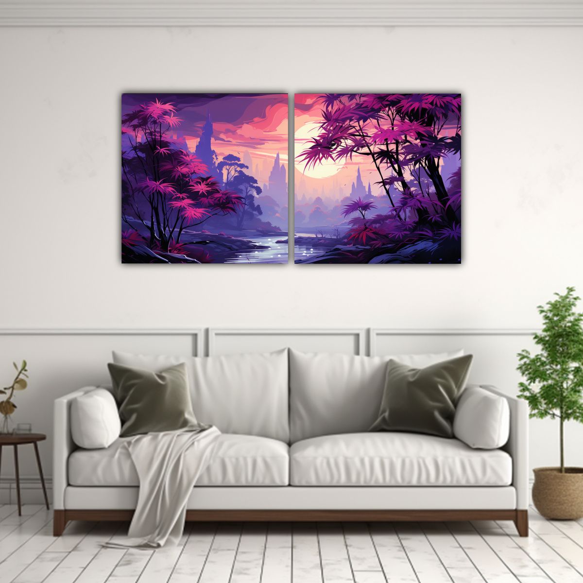 GENERICO - Pinturas Decorativas Díptico Vanguardia Fantástico Bamboo  160x80cm