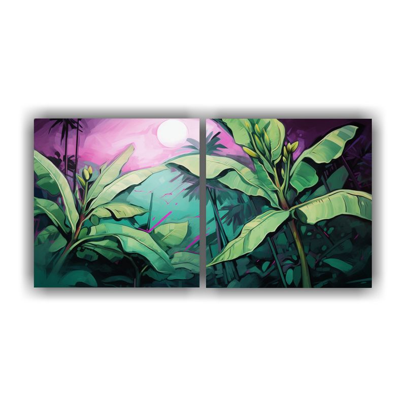 GENERICO - Pintura Decorativa De Imagen Armonía Con Un Árbol De Plát 160x80cm