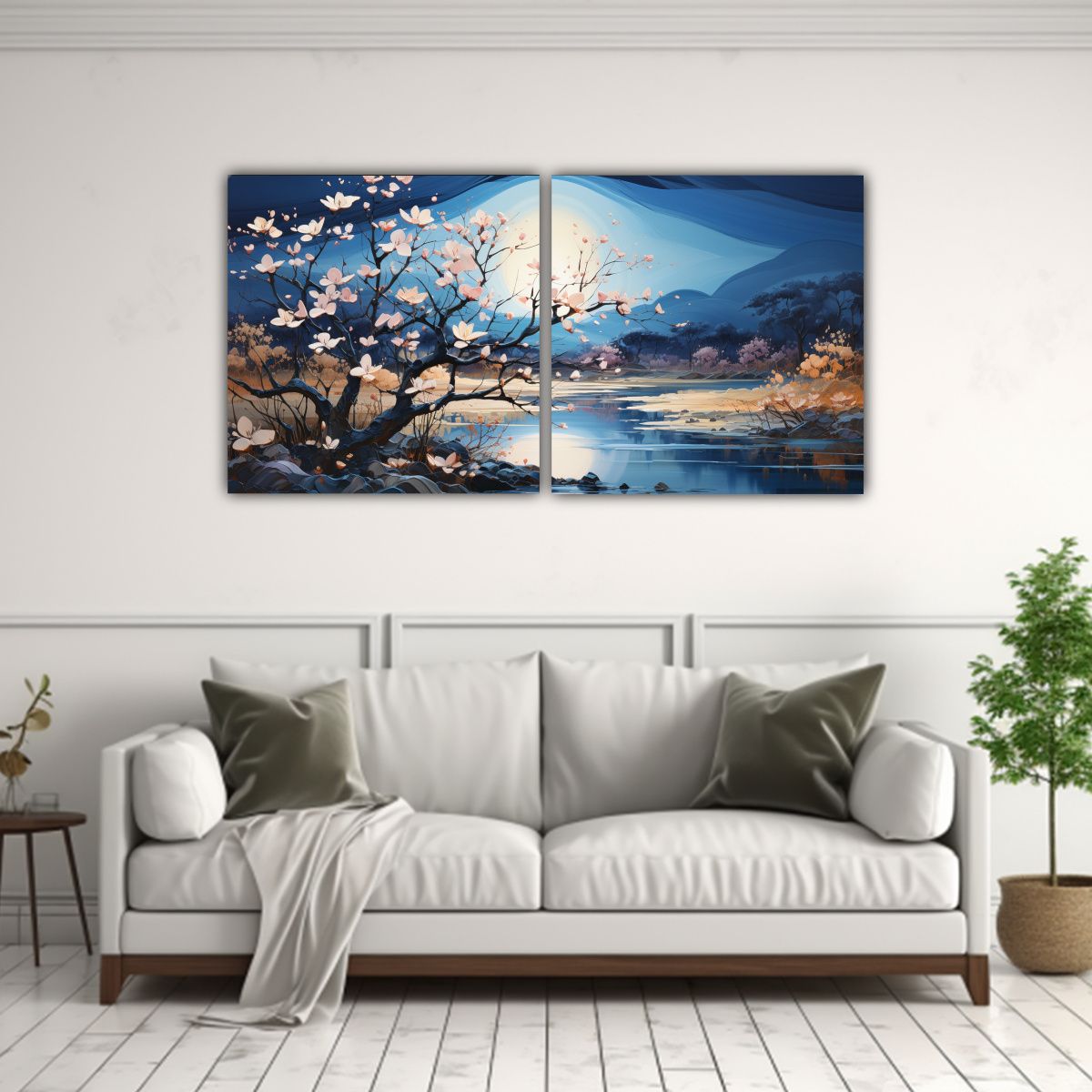 GENERICO - Conjunto 2 Cuadros Inspirador Comedor Árbol De Manglar En T 160x80cm