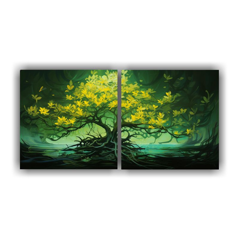 GENERICO - Pinturas Decorativas De Dos Composiciones Con Calidez A Un  160x80cm