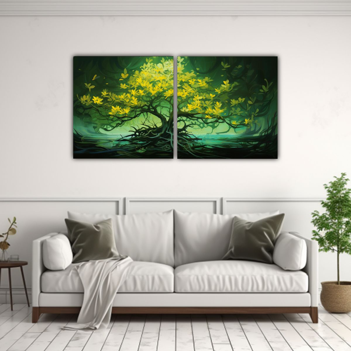 GENERICO - Pinturas Decorativas De Dos Composiciones Con Calidez A Un  160x80cm
