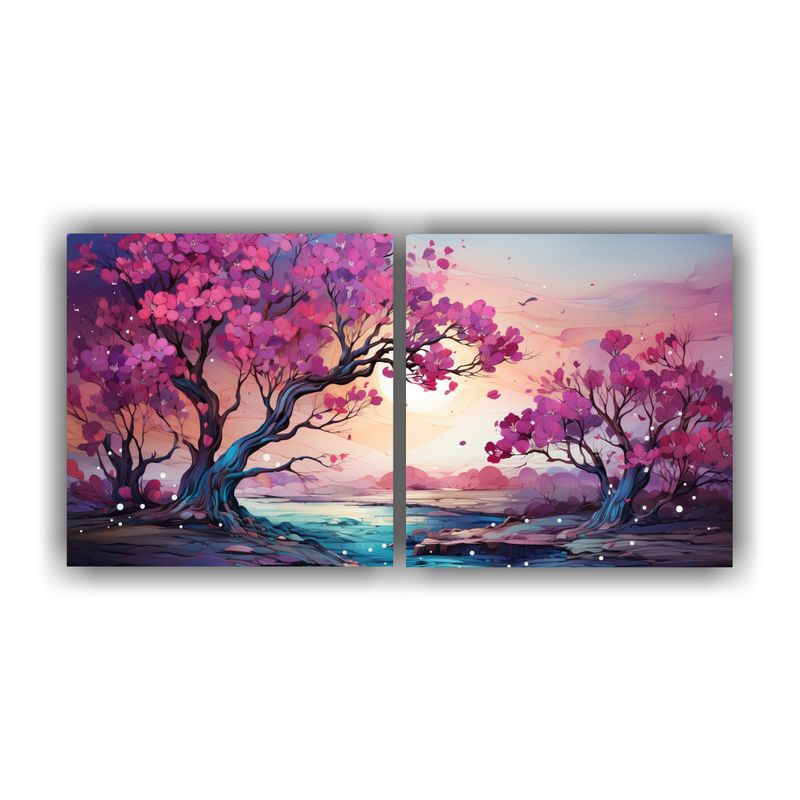 GENERICO - Pintura Decorativa Urbana De Un árbol Popular En Colores P 160x80cm