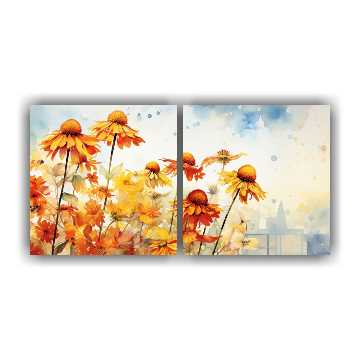 GENERICO - Pinturas Abstractas De Flores De Alcachofa De Jerusalén En  160x80cm