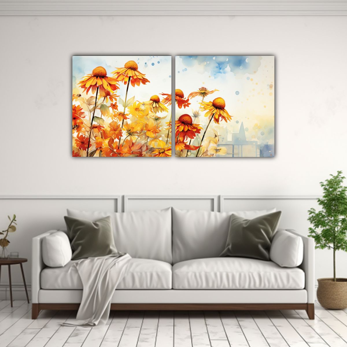 GENERICO - Pinturas Abstractas De Flores De Alcachofa De Jerusalén En  160x80cm