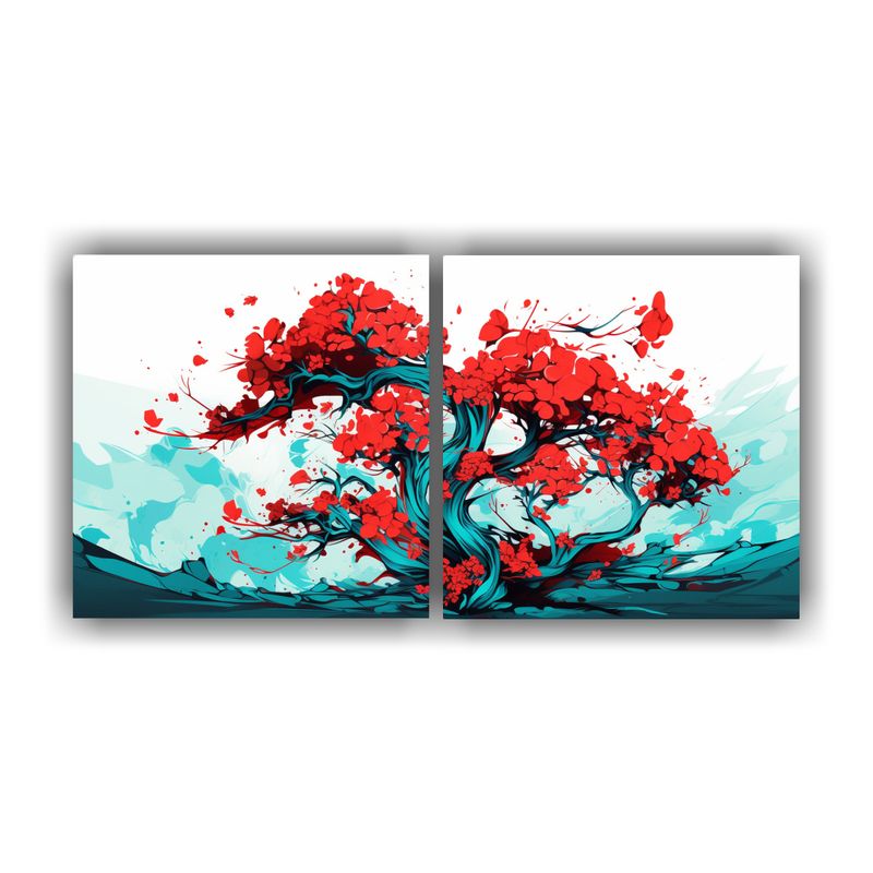 GENERICO - Pinturas Decorativas De Dos Artes Estilo Galería: Árbol De 160x80cm