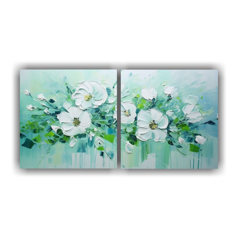 GENERICO - Pintura En Lienzo Moderna Innovadora De Flores En Colores Ve 160x80cm