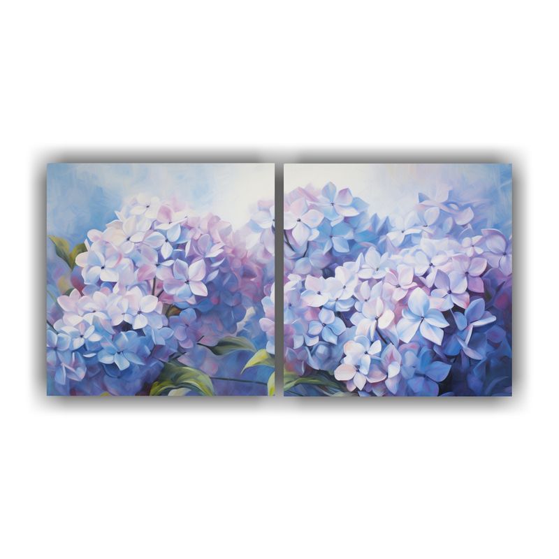 GENERICO - Pintura Abstracta Exclusiva De Hortensias: Arte En óleo Det 160x80cm
