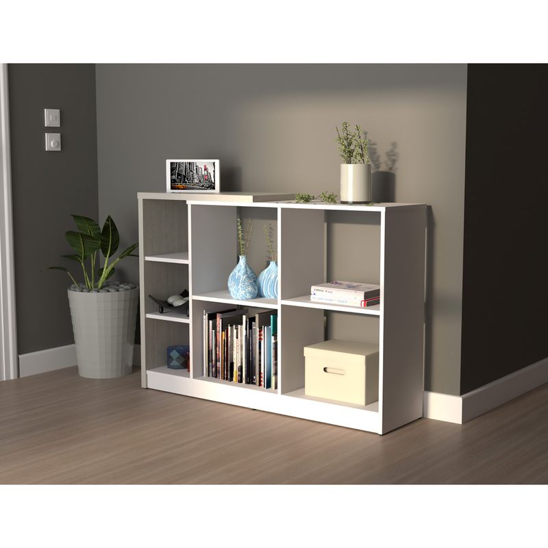 INVAL - Biblioteca Estante 81,8 x 116,6 x 30 cm Blanco / Chantilly
