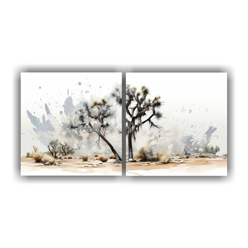 GENERICO - Dos Artes De Pared Concepto Efecto Visual De Joshua Tree Pin 160x80cm