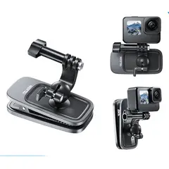 TELESIN - Clip De Mochila magnetico Rotatorio 360° Para Cámaras Gopro Y Otras