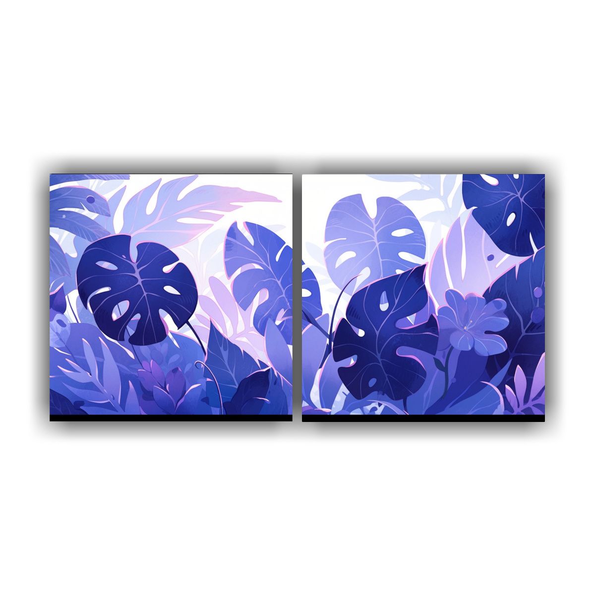 GENERICO - Pinturas Inspiradoras De 2 Bellas Artes Para Sala: Hojas De  160x80cm