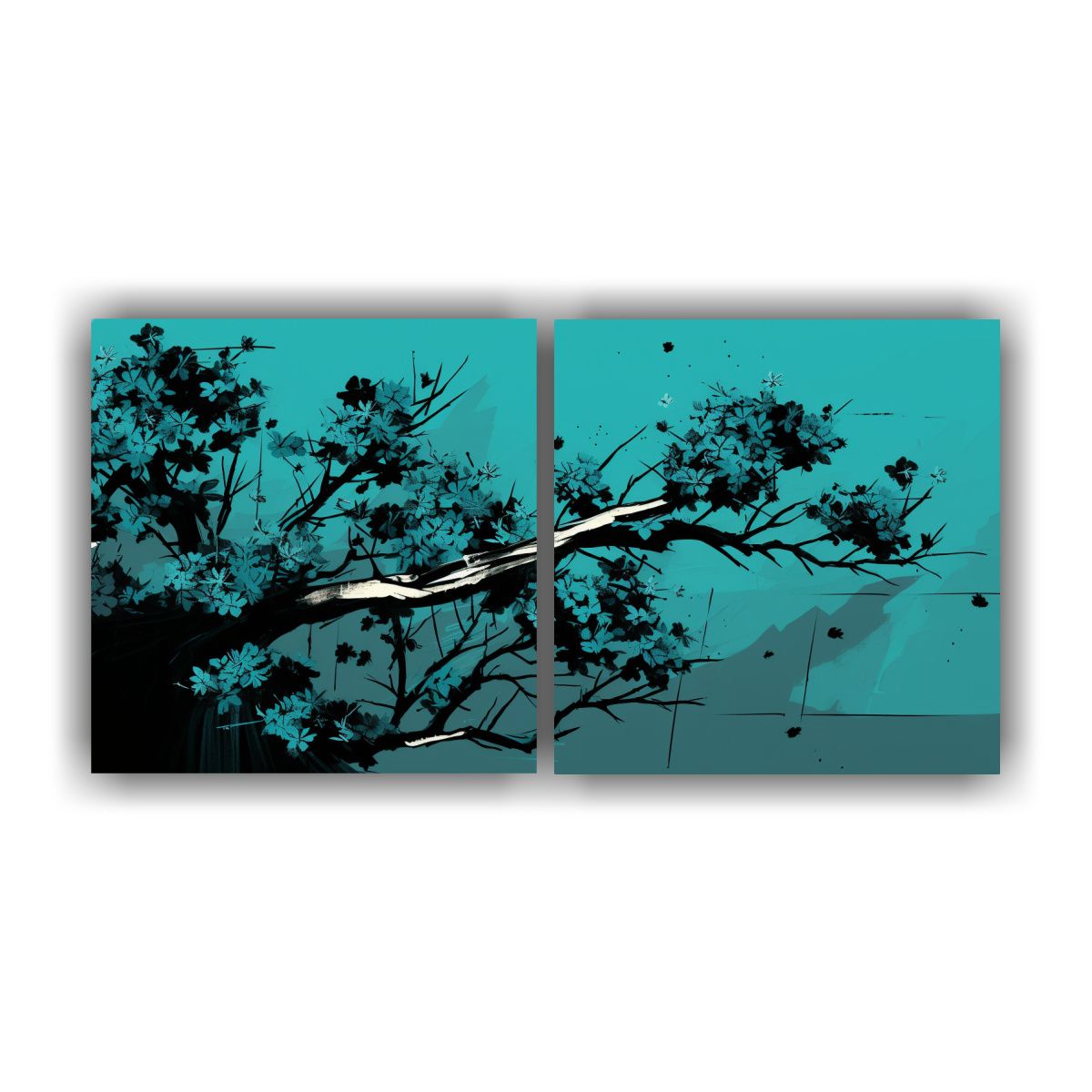 GENERICO - Pintura De Decoración Con Representación De Dos Cuadros Di 160x80cm