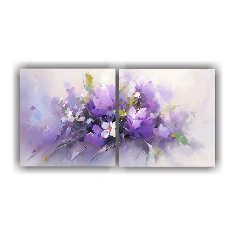 GENERICO - Pintura En Lienzo De Flores Moradas Para Cocina En El Estilo 160x80cm