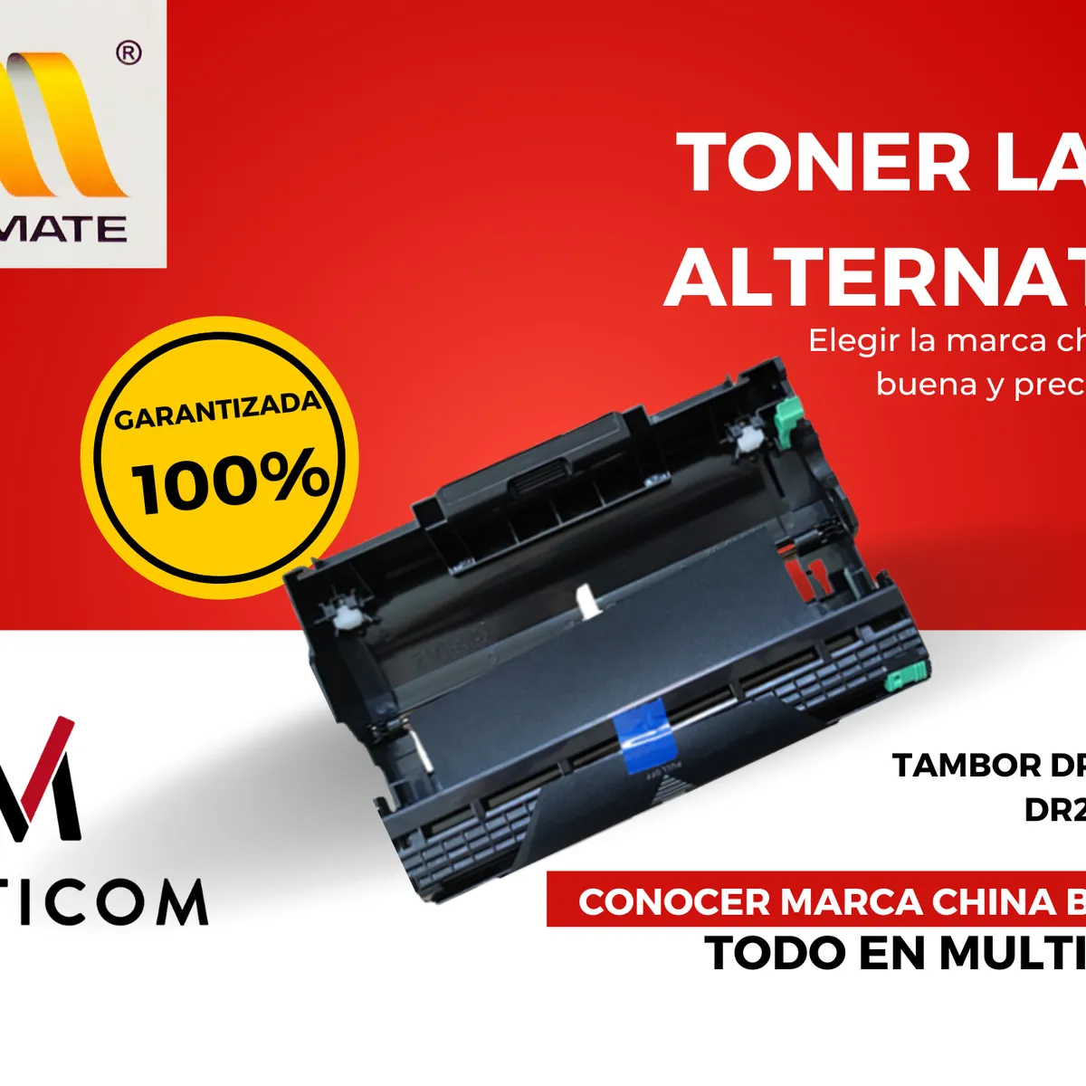 GENERICO - 1 TAMBOR DRUM Alternativa DR2370 Multicom & Chinamate Para BROTHER