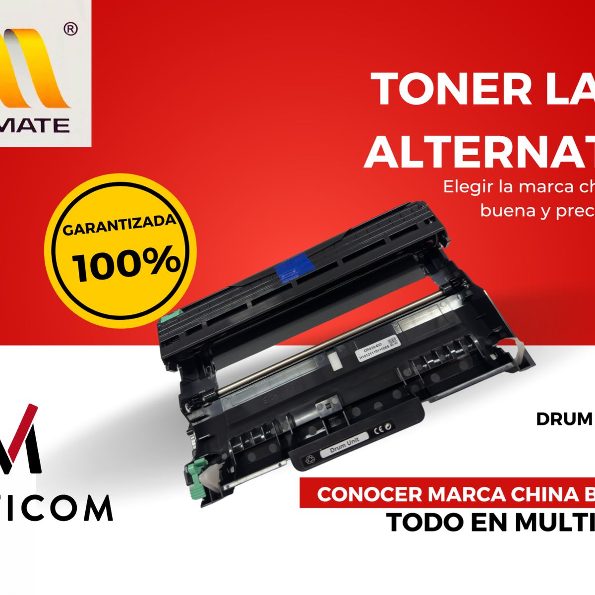 GENERICO - 1 TAMBOR DRUM Alternativa DR450 Multicom & Chinamate Para BROTHER