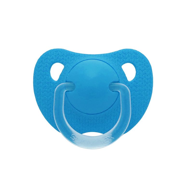 CHUPETE ANATOMICO SILICONA EVOLUTION AZUL +6M