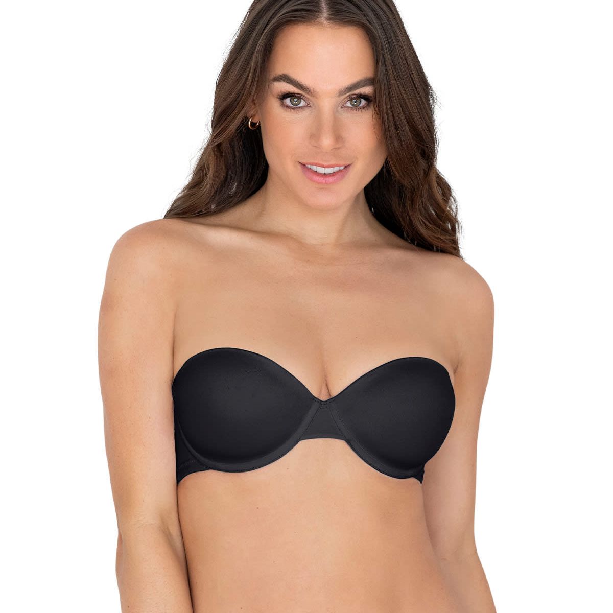 LEONISA - Sostén strapless sin realce con más de 7 formas de uso 091075 Negro