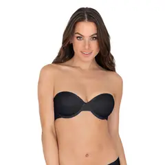 LEONISA - Sostén strapless sin realce con más de 7 formas de uso 091075 Negro