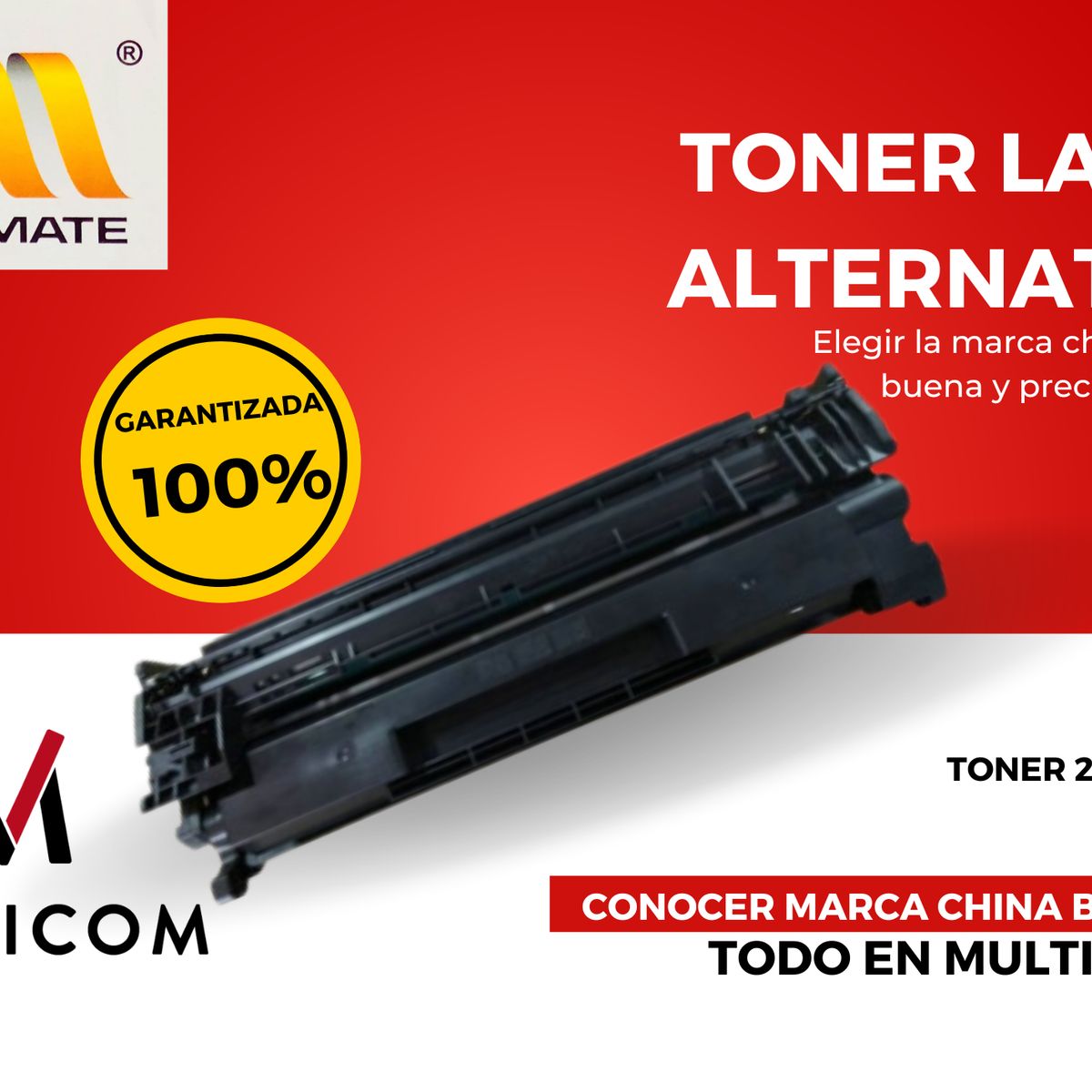 GENERICO - Toner Alternativa CE226A Multicom & Chinamate Para Hp