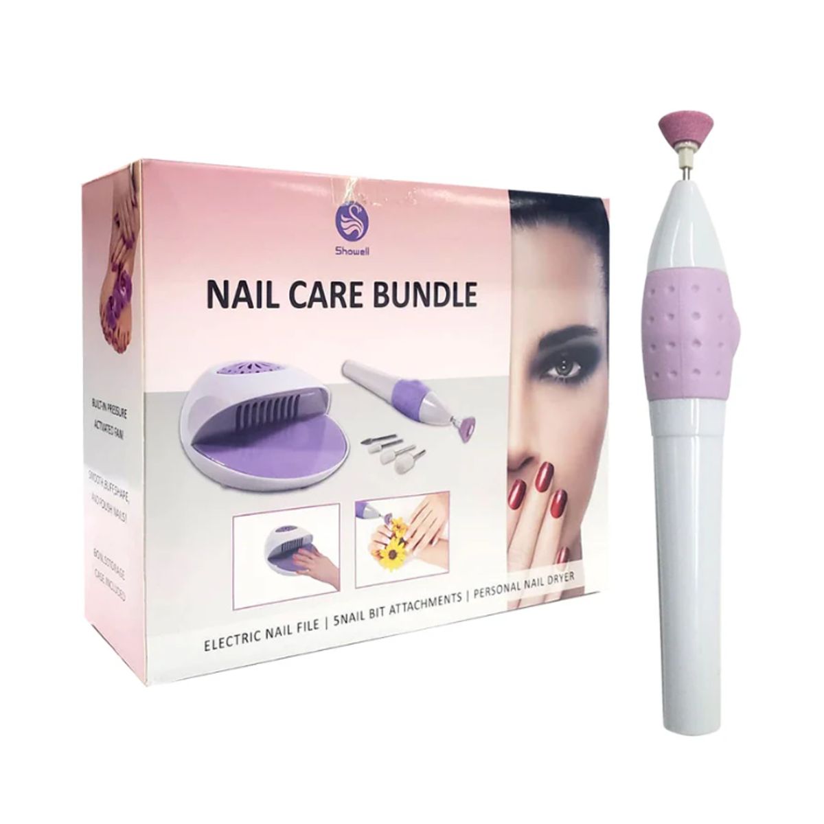GENERICO - KIT MINI TORNO Y Extractor 6 En 1 Electric Nail Care Bundle