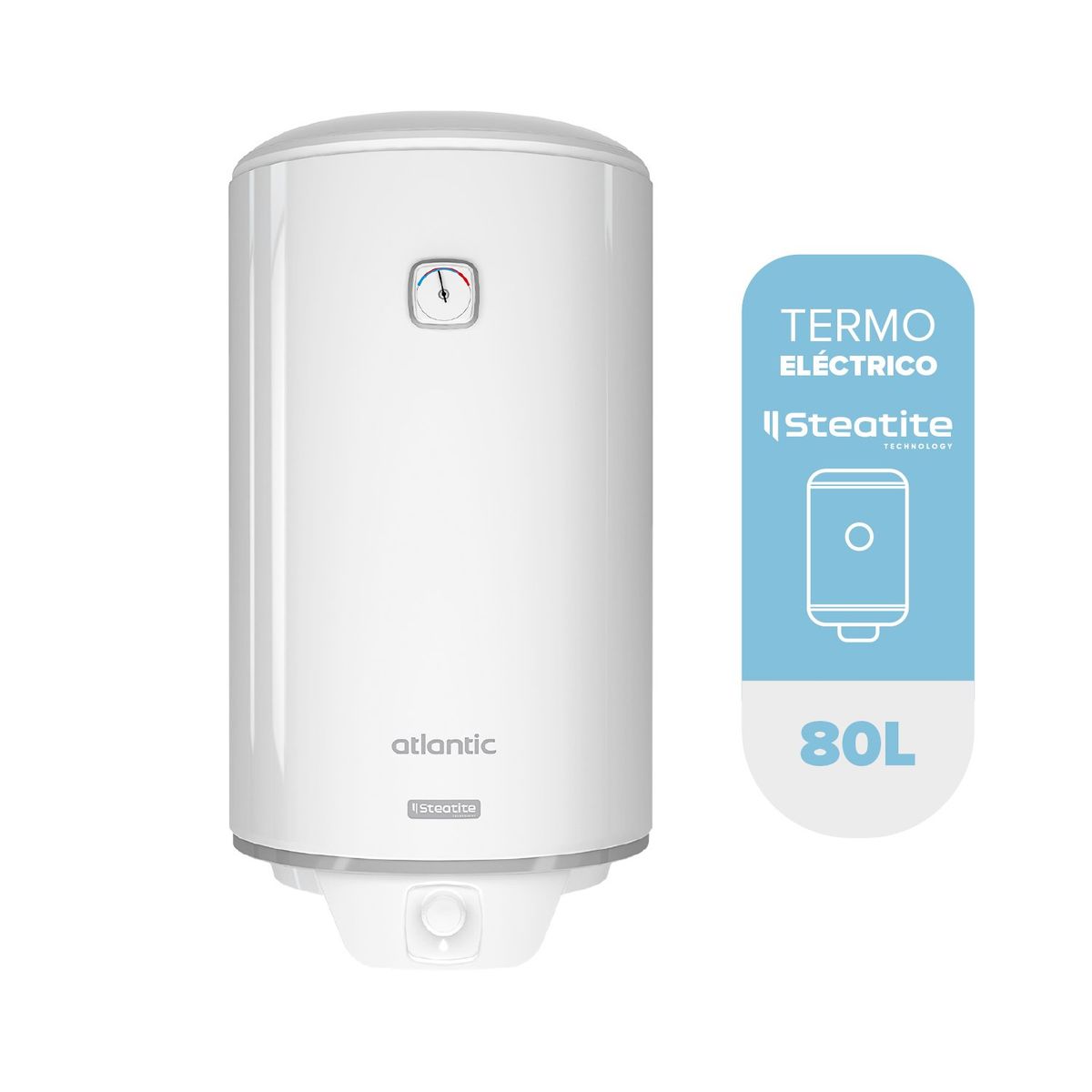 ATLANTIC - Termo Eléctrico Atlantic Steatite 80 litros