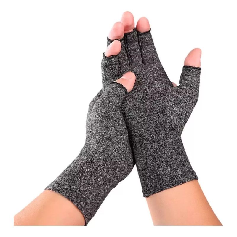GENERICO - Guantes Compresión Para Artritis Artrosis O Tenditis GrisTalla L