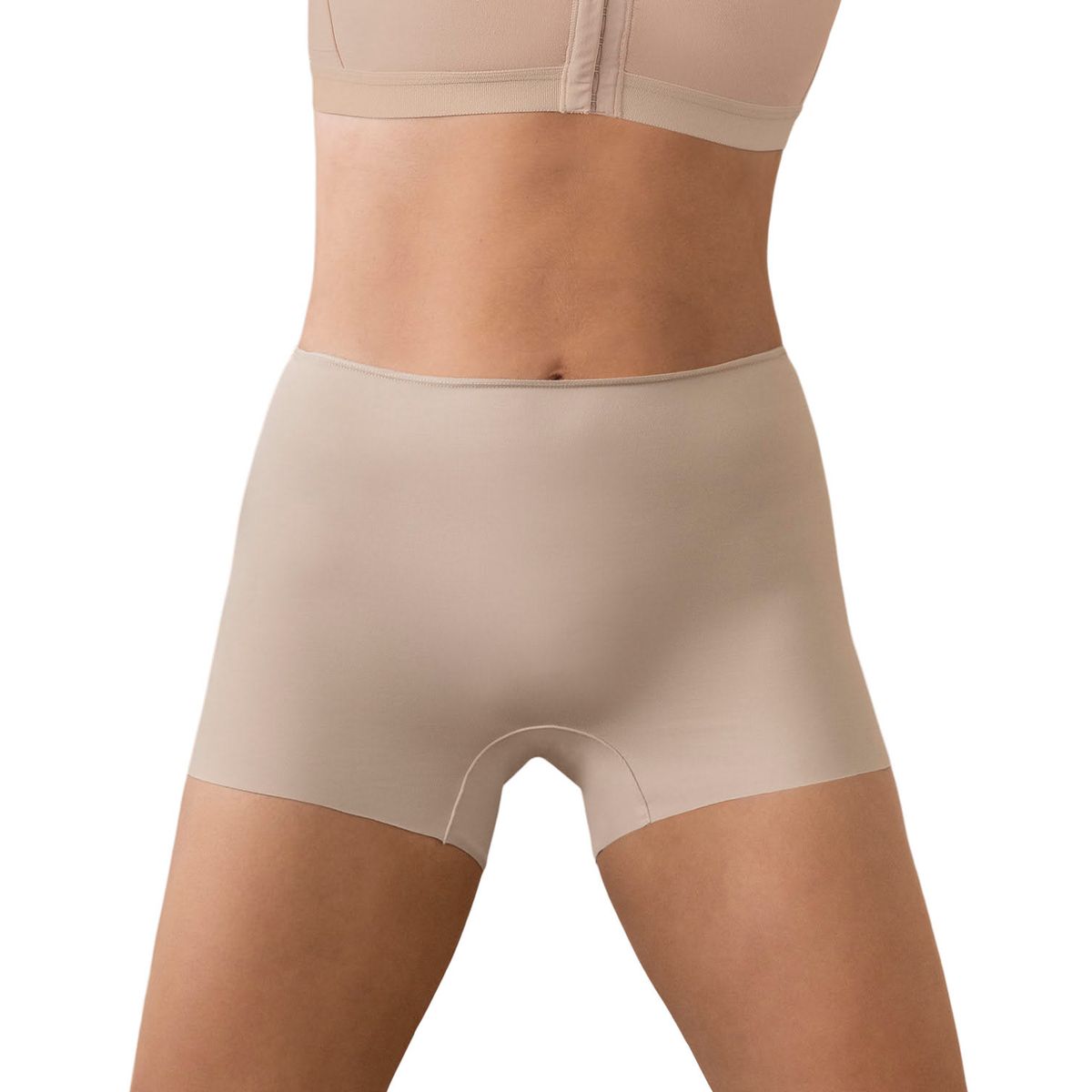 LEONISA - Calzón tipo bóxer efecto invisible en piernas 092035 Beige
