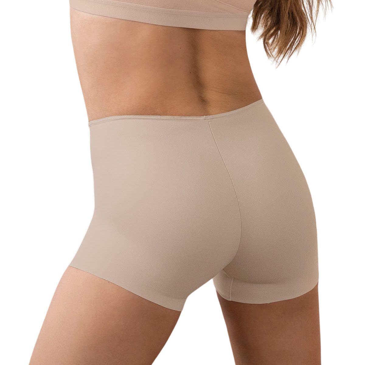 LEONISA - Calzón tipo bóxer efecto invisible en piernas 092035 Beige