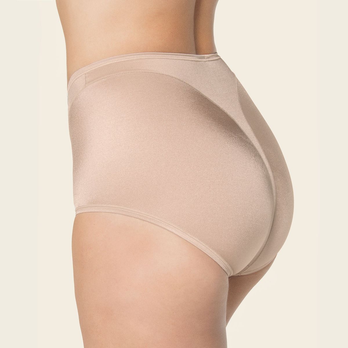 LEONISA - Calzón clásico tiro alto de control de abdomen 01214 Beige