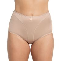 Calzón clásico tiro alto de control de abdomen 01214 Beige